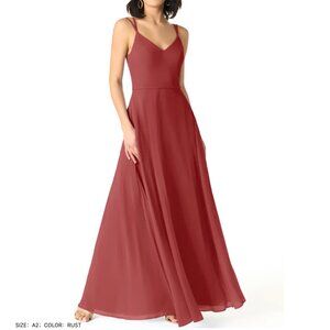 Azazie Rust A4 Bridesmaid Dress Janine